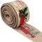 1 Roll Christmas Wired Ribbon, 2 Inch x 5.5 Yard Red Vintage Truck Ribbon Christmas Tree Bows Ribbon for Gift Wrapping Floral Bows Craft Christmas Tree Decoration