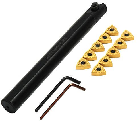 vreplrse S20R-MWLNR08 20mm Lathe Turning Tool Holder Boring Bar 10pcs WNMG0804 Inserts and 2pcs Spanner