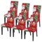 SearchI 4/6 PCS Weihnachtlich Stuhlhussen Stretch Weihnachten Stuhlbezug Universal Festlich Chair Cover Moderne Xmas Stulabdeckung Esszimmer Partys Bankett Beschütze (Weihnachtsmann, 6PCS)