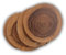 Vesta Homes Untersetzer aus natürlichem Akazienholz für Tee, Kaffee, Bierkrug | 4er Set | Teak-Finish | ohne Rinde
