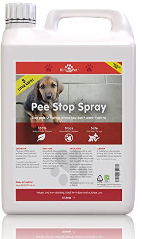 KinderPet® Pee Stop Urine Stop Big Value 5L Refill for Cat and Dog Repellent Stop Cats and Dogs Repeat Marking Indoors and Outdoors 100% Natural Enzyme Urine Destroyer