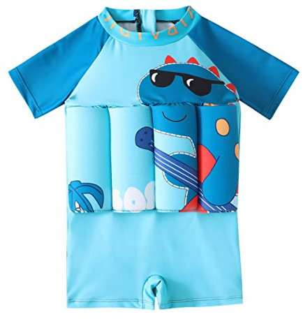AOOPOO Baby Auftrieb Badeanzug Mädchen Jungen Float Suit Verstellbarem Schwimmhilfe ab 6 Monate mit Auftrieb Training Bademode Swimsuit Kinder Badeanzug mit Bein