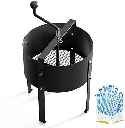 dootiva Rotary Soil Sifter Compost Sieve Garden Potting Sifting Mesh Rock Sand Dirt Sieve, 13 Sifting Filter with 1/5 Inch Mesh Sifting