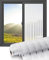 Shackcom Fensterfolie Streifen Sichtschutzfolie Fenster 90x200cm Milchglasfolie Selbsthaftend Sichtschutzfolie Statisch Haftend Anti-UV Dekorfolie für Büro Badezimmer Wohnzimmer-J003
