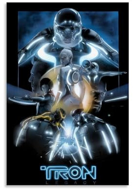 KHAMEO Tron Poster Leinwand Poster Dekorative Malerei Leinwand Wandposter und Kunstdruck Moderne Familie Schlafzimmer Dekor Poster 30 x 45 cm
