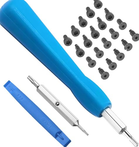 Foxbown Screwdriver Set, Ring Doorbell Security Double-Ended T6 T15 Screwdriver / 20 PCS Screws for Doorbell Replacement Release/Wired, Doorbell Battery Change