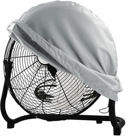 YOHOCS Industrial Fan Cover, Waterproof & Dustproof Floor Fan Cover for Most 18 20 24inch High Velocity Drum Fan, Heavy Duty Outdoor Floor Fan Cover,Grey