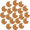 Feaolala Aufnäher Keksaufnäher Patch Gesticktes zum Aufbügeln 20 Cookies Kekse Bestickter Stoffaufkleber Deko Gesticktes Etikett Abzeichen Aufnäher Bügelbild Krümelchen (20 STK)