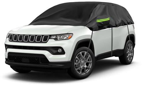 Mezza Copertura per Auto Compatibile con Jeep Compass 2007-2024, Impermeabile Telo Copriauto per Auto Telone Contro Sole Neve