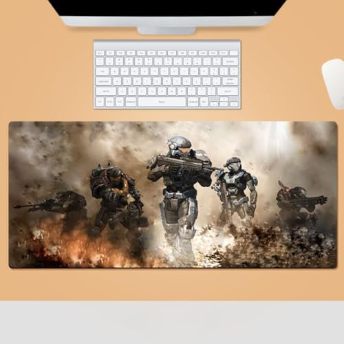 HALO Gaming Extended XXL Mousepad,Smooth Surface Mouse Mat with Stitched Edges,Non-Slip Rubber Base Office Computer Laptop Keyboard Mouse Pad (h4)