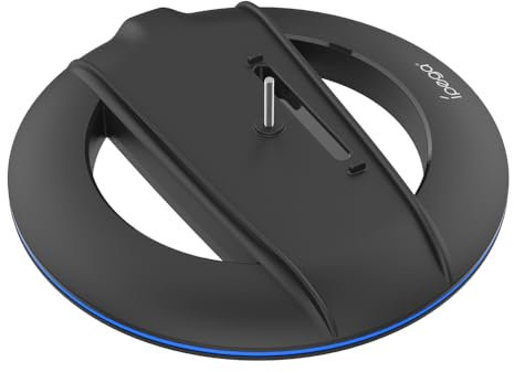 Supporto verticale a LED per PS5 Slim Disc/Versione digitale, supporto con base RGB, nero (senza luce)