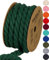 Halbach Seidenbänder recycelte Baumwollkordel, Breite: 10 mm/Länge 4 Meter, Nachhaltiges Baumwollgarn für Makramee, Naturkordel zum Basteln, Farbe: dunkelgrün