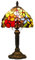 Mengjay Retro Style Tischlampe,Nachttischlampe Handcraft Glasmalerei Lampenschirm Tischleuchte,Schlafzimmer Deko Schlafzimmer Tischlampen Nachtlampe (Keine Glühbirne) (A)