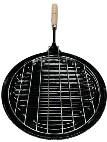 Sartén Tostadora Parrilla Arepera Asadora, Multifuncional para Gas, Vitro, Ideal para Camping, campers y Autocaravanas (Redonda)