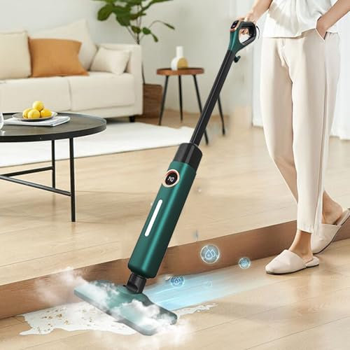 Trapeador A Vapor, Vaporizador Para Pisos De Madera Dura, 500 Ml, 1200 W, Limpiador A Vapor De Mano, Limpiador A Vapor Con 2 Modos De Vapor, Calentamiento RáPido En 15 S,Green
