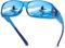 DUCO Herren und Damen Sonnenbrillen Polarisiert Unisex Brille UV400 Schutz Wrap Around Blendschutz Überbrille für Brillenträger Fit-over Polbrille (L Größe Transparent Blau Rahmen Revo Blau Linse)