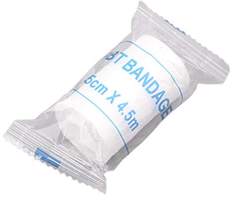 Limtula Gaze-Rolle weiße Mullbinde für Wundversorgung, atmungsaktive Mullbinde Rolle, dehnbar, 5 cm x 450 cm, 1 Stück