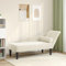 Willood Chaiselongue mit Kissen Creme Samt