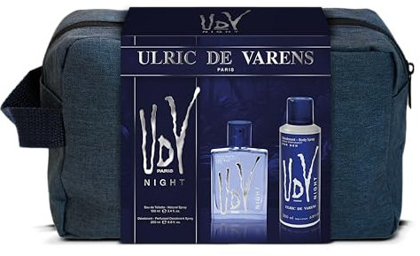 ULRIC DE VARENS - Trousse UDV Night - Eau de Toilette Homme 100 ml + Déodorant 200 ml - Fougère Fruitée Orientale - Made in France