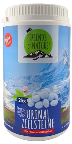 FRIENDS OF NATURE Beckensteine für Urinal, WC & Pissoirs (1000g), Klo Steine für langanhaltende Frische, gegen Kalstein & Urinstein, Duft Steine & Lufterfrischer für Urinale, Urinaleinlage Reiniger