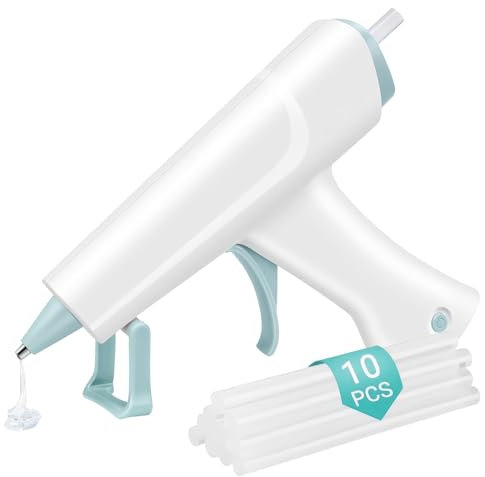 Cordless Hot Glue Gun, Stick Glue Gun Kit with 2600mAh Lithium Battery 10pcs Glue Sticks, Mini Glue Gun for DIY, Art, Craft, Gift, Festival Decoration, Home Repairs