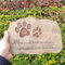 Piedra conmemorativa para mascotas al aire libre, marcador para perros grabados, huellas de huellas de mascotas, lápida conmemorativa para gato, regalo conmemorativo por pérdida, placa conmemorativa