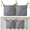 Babybett Organizer,Baby Kinderzimmer Organizer,Kinderzimmer Hängender Bett Organizer,Betttasche Spielzeugtasche zubehör Organizer Beistellbett Baby Für Betten Windeln Kleidung Spielzeug (Grau)