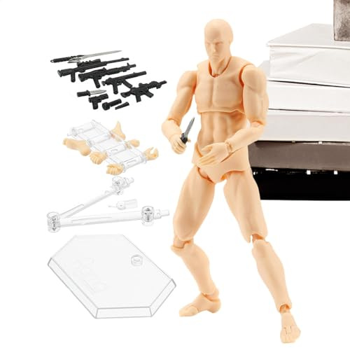 Actionfiguren-Modell – bewegliche bewegliche Figur, verstellbare Gelenkkunst-Figur, realistisches Modell für Kunstpraxis, Fotografie und dekorative Heimausstellung