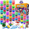 essenson Modelliermasse-Set, 80 Farben Lufttrocknende magische Knete für Kinder, Geschenk für Jungen und Mädchen im Alter von 3-12 Jahren