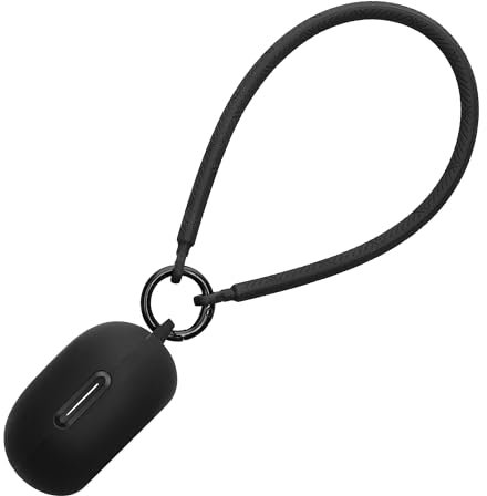 kwmobile Case Compatible with Anker soundcore P40i - Silicone Headphones Cover with Hand Strap - Black
