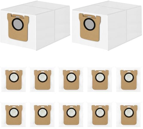 12 Stück Staubsaugerbeutel für Xiaomi X10+/X20+, X20 Pro/Max, für Dreame L20/L10s/L10/L10s Pro/L50 Pro Ultra, L20 Ultra/X40/X50 Ultra Complete Staubsauger, 3 Große Kapazität Staubbeutel Ersatz