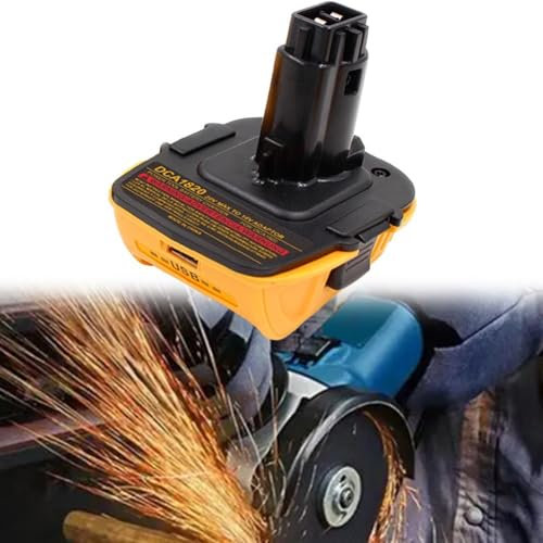 DCA1820 Battery Adapter With USB,Compatible For Dewalt 18V Tools, Convert Your 18V Tools To Use 20V Batteries, 10 * 10 * 10CM