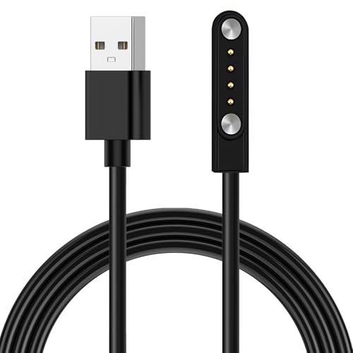 Chargeur Montre Connectée, Câble USB 2 Broches de Charge Magnétique, Espacement des Contacts du Chargeur 4 mm, Universel Câble de Recharge pour Montre pour Smart Watch Intelligente