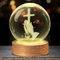 SGZIOO 3D Kristallkugel Nachtlicht, LED Glaskugel Lampe mit Jesus-Kreuz-Statue Gravierte Holzsockel, USB Glaskugel mit Licht, Beleuchtete Glaskugel für Souvenirs Inneneinrichtung Religiöse Geschenk