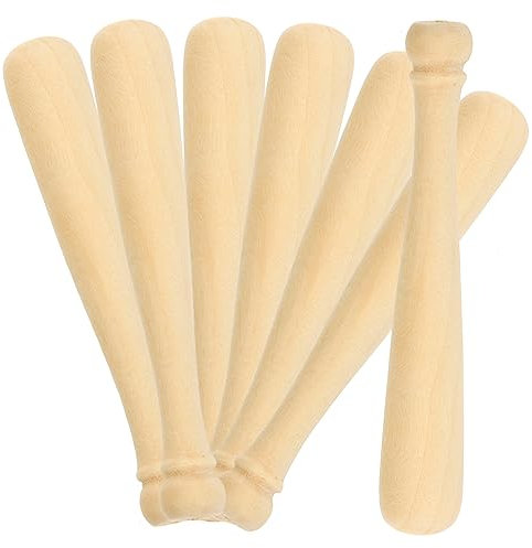 Angoily 20 Stück Baseballschläger selber basteln bastelmaterial für basteln für Malerei Spiel Holz-Graffiti-Baseballschläger Baseballschläger selber machen Lotusbaum
