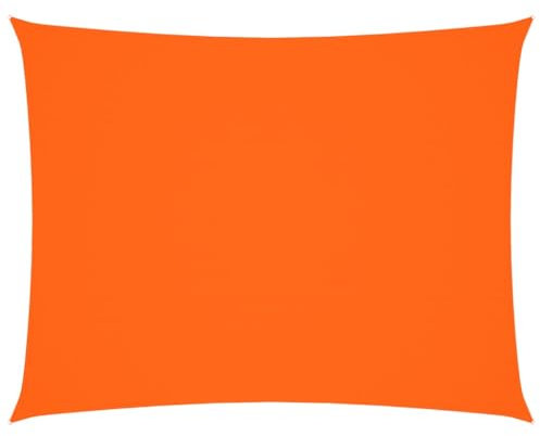 vidaXL Voile de Parasol Voile d'Ombrage Ecran Solaire de Jardin Store de Patio Terrasse Balcon Extérieur Tissu Oxford Rectangulaire 6x8 m Orange