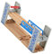 Angoily 1 Set Holzeisenbahn Gleisbrücke Spielschienen Gleis Kreuzbrücke Für Züge Überfahrenes Modell Gleis Modell Holz Hochbrücke Kunststoff
