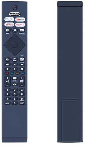 CLVIZCXOM rm-l1760 Télécommande de rechange pour Ambilight compatible avec téléviseur Philips 32PFS6906/12 55PUS8106/12 65PUS7906/12 70PUS7956/12 75PUS7906/12