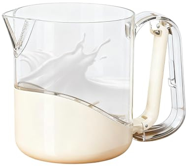 Egg Mixer Cup - Semi Automatic Egg Mixer Jug, 304 Stainless Steel Hand Mixers Pressed Baking Tool, Manual Eggs Mixing Cup With Scale | Baking Jug For Milk Powder, Marinades, Cake Batter, Juices, Sauce