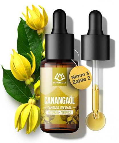 NORDHOLZ® Canangaöl 15ml [100% naturrein] Exotisch & blumig - Ätherisches Öl in Pharmaqualität aus schonender Destillation - Vegan, Laborgeprüft - Duftöl für Sauna, Diffusor & Aromatherapie