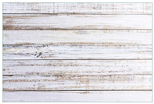 Wallario Küchenrückwand selbstklebend 90 x 60 cm, Motiv: Helle Holzstruktur - Muster - Alter Dielenfußboden | Spritzschutz abwischbar & pflegeleicht