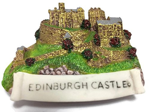 WitnyStore Tiny 3 Edinburgh Castle Scotland Magnet - Miniature Hand Made Resin 3D Europe Landmark Tourist Attraction Decorative Refrigerator Fridge Magnets Décor Collectible Traveler Souvenirs Gifts