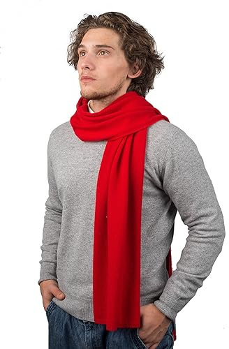 Dalle Piane Cashmere - Schal aus 100% Kaschmir - Made in Italy - für Mann/Frau, Farbe: Rot, Einheitsgröße