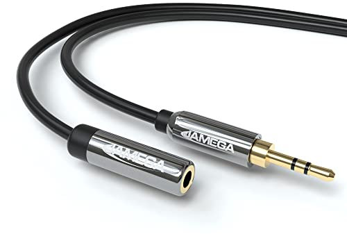 JAMEGA - 1,5m AUX Kabel Verlängerung | 3,5mm Klinkenbuchse zu 3,5mm Klinkenstecker | Audio Verlängerung Klinke Verlängerung