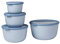Mepal - Multi Bowl Cirqula Redondo 4-Partes - Caja de Almacenamiento de Alimentos con Tapa - Caja de Almacenamiento Hermética para Nevera y Microondas - 500, 1000, 2000 & 3000 ml - Nordic Blue