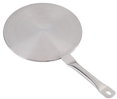 DEWIN Adaptador Induccion - Difusor Para Paella De Placa para Paella Convertidor de difusor de Calor de Acero Inoxidable para Suministro doméstico de Cocina de Gas/eléctrica/inducción (24cm)