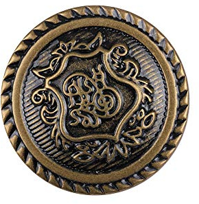 Metallknöpfe für Blazer, Mantel, Anzug, Antik-Bronze, 23 mm, 12 Stück