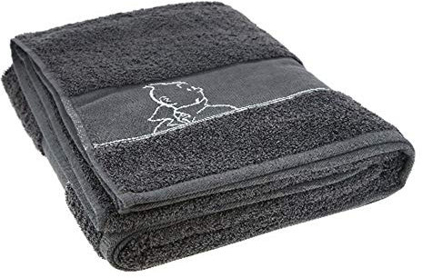 Moulinsart Bath Towel Tintin 100% Cotton (130x70cm) - Black