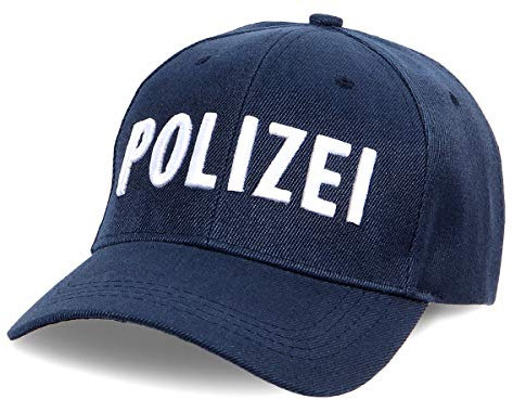 Alsino Polizei Mütze Baseball Cap Kappe Käppi Basecap Baseballcap - Farbe: Blau - verstellbar - Baumwolle