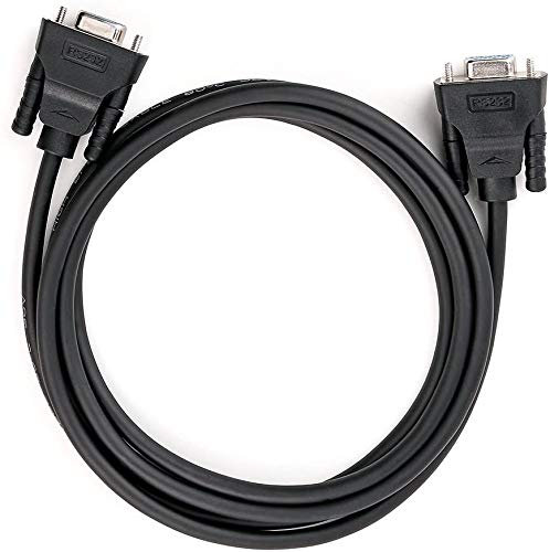 DTECH - Cavo seriale DB9 femmina a femmina, cavo di collegamento COM a 9 poli per la comunicazione dati (5 metri, nero).